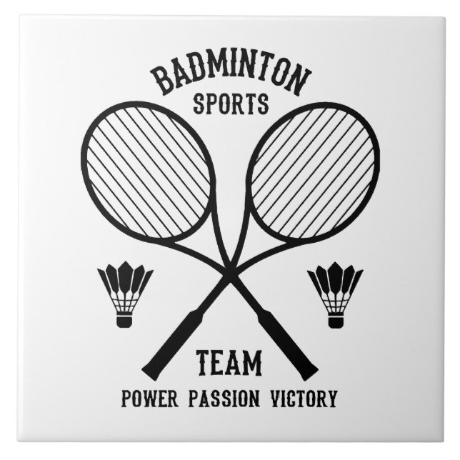 Badminton Sports Team Tile (Front)