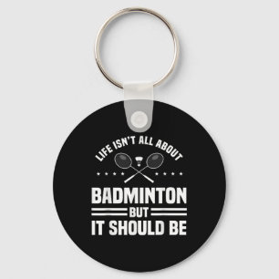 Badminton Sportsperson Game Sport Player Athlete R Keychain
