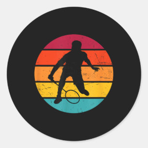 Badminton Squash Shuttle Womens Badminton Player Classic Round Sticker