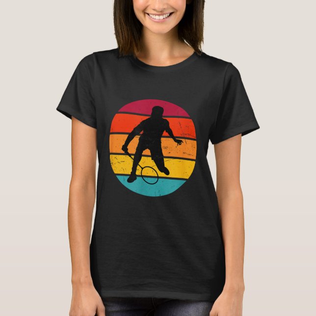 Badminton Squash Shuttle Womens Badminton Player  T-Shirt (Front)