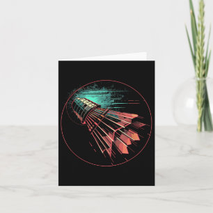 Badminton Steampunk Shuttle Player  Card