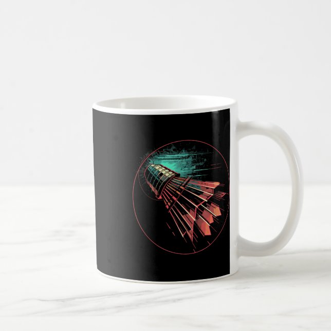 Badminton Steampunk Shuttle Player  Coffee Mug (Right)
