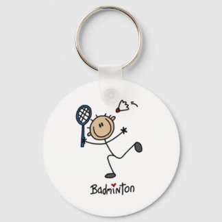 Badminton Stick Figure Keychain