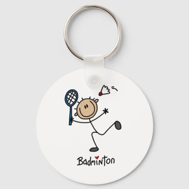 Badminton Stick Figure Keychain (Front)
