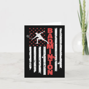 Badminton Team American Flag Usa Badminton For Wom Card