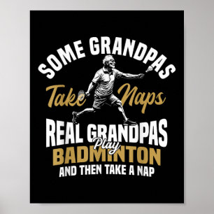 Badminton Team Grandma Shuttle Player Badminton  Poster