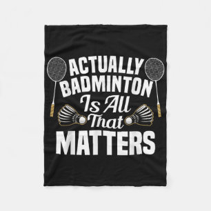 Badminton Team Match S Shuttle Badminton Player Fleece Blanket