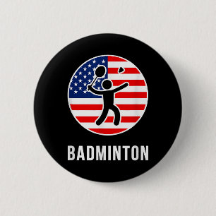 Badminton Usa 2 Inch Round Button