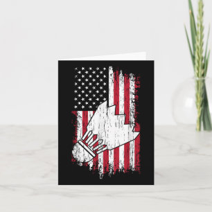 Badminton - Usa American Flag Badminton Tees Women Card