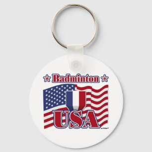Badminton USA Keychain