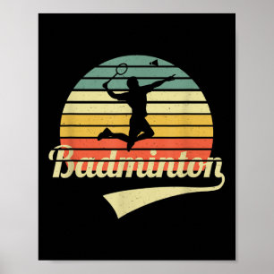 Badminton Vintage Badminton Player Badminton Sport Poster