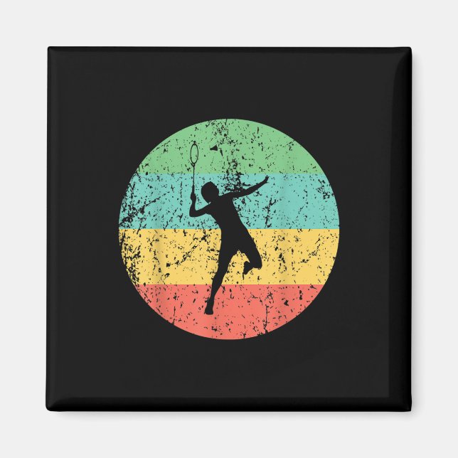 Badminton Vintage Retro Badminton Player  Magnet (Front)