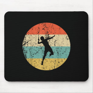 Badminton Vintage Retro Badminton Player Mouse Pad