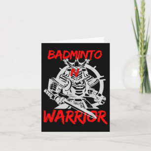 Badminton Warrior Racket Shuttle Sports Game  Card