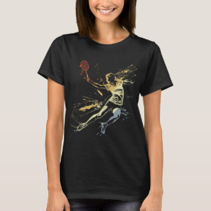 Badminton Woman Grafitti Shuttle Game For Girls  T-Shirt