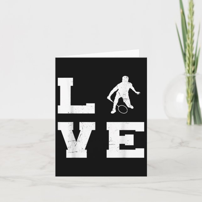 Badminton Womens Mens Badminton Player Shuttle  Card (Front)