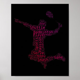 Badminton Womens Squash Shuttle Badminton Player Poster