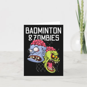 Badminton Zombies Funny Sports Game Racket Shuttle Card
