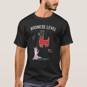 Badness Level Diagram Chart Funny Llama Bad Alpaca T-Shirt