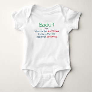 Badult Adulthood Adult Baby Bodysuit
