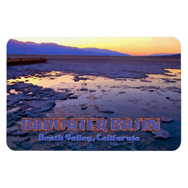 Badwater Basin ~ Death Valley, California Magnet (Horizontal)