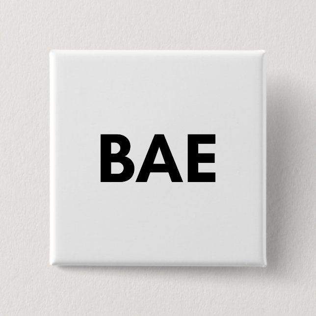 bae 2 inch square button (Front)