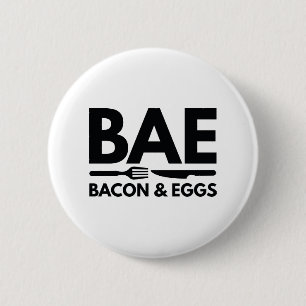 BAE Bacon And Eggs 2 Inch Round Button
