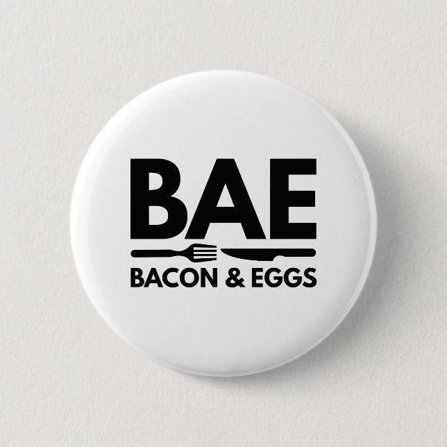 BAE Bacon And Eggs 2 Inch Round Button (Front)