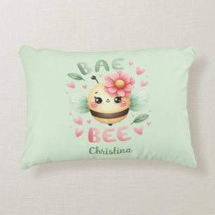 Bae Bee personalized Name Date Pillow