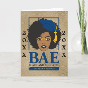 BAE: Black and Educated Master's Graduation Card