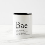 Bae Definition Husband Wife Boyfriend Girlfriend Two-Tone Coffee Mug<br><div class="desc">Personalise for that very special person in your life that you put before anyone else,  to create a unique gift. A perfect way to show them how amazing they are every day. Designed by Thisisnotme©</div>