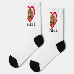 Bae Personalized Custom Photo I Love My Girlfriend Socks