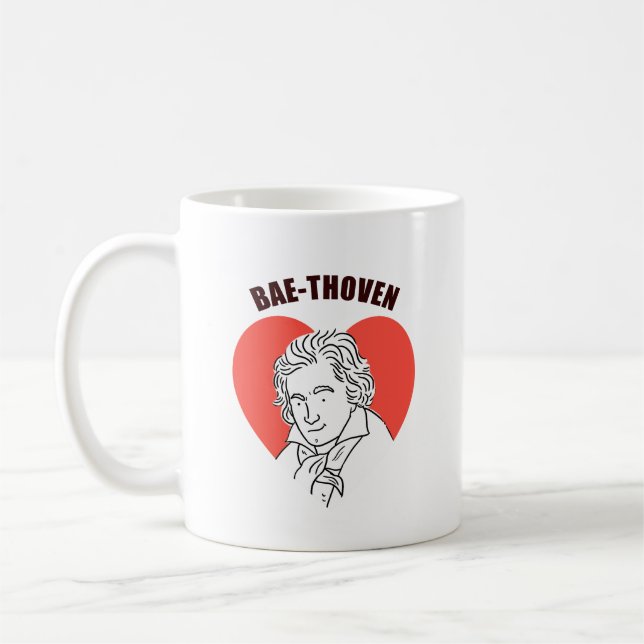 Bae-Thoven Classical Music Pun Mug (Left)
