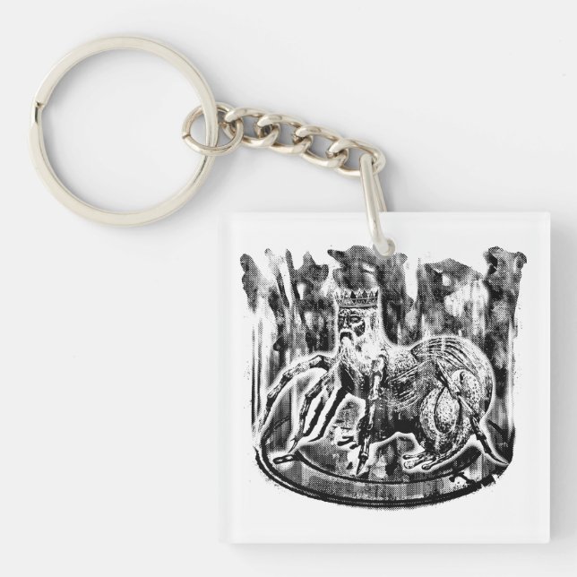 Bael Square (double-sided) Keychain (Front)