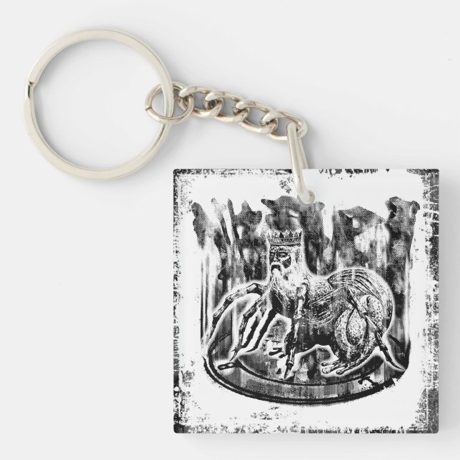 Bael Square (double-sided) Keychain (Front)