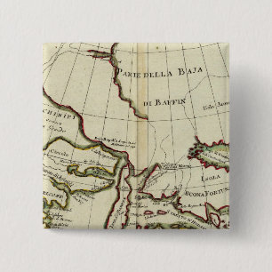 Baffin Bay North Atlantic Ocean 2 Inch Square Button
