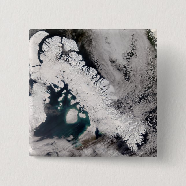 Baffin Island 2 Inch Square Button (Front)