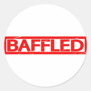 Baffled Stamp Classic Round Sticker
