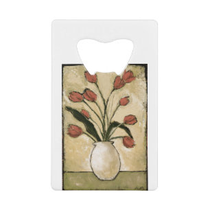 BAG10-V2 Tulips in Red.tif Credit Card Bottle Opener