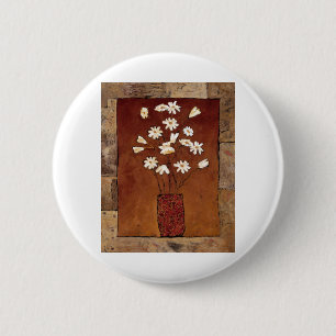 BAG12 White Flowers.tif 2 Inch Round Button