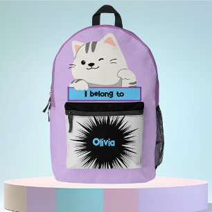 Bag Buddy Cute Cat Personalized Kid's Backpack