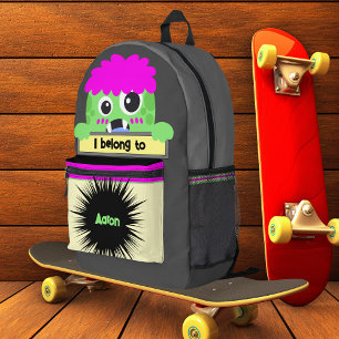 Bag Buddy Green Monster Personalized Backpack