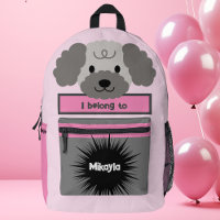 Bag Buddy Poodle Dog Personalized Backpack