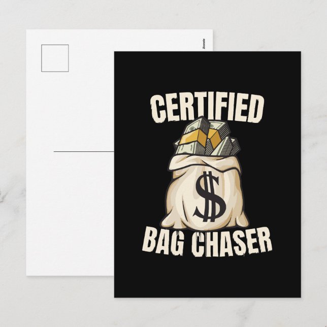 bag chaser  holiday postcard (Front/Back)