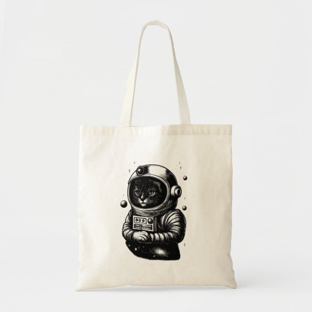 Bag Cosmic Cat in Space Helmet - Tote (Devant)