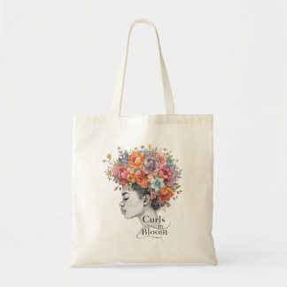 Bag "Curls in Bloom" Spring Floral Custom Graphic Tote