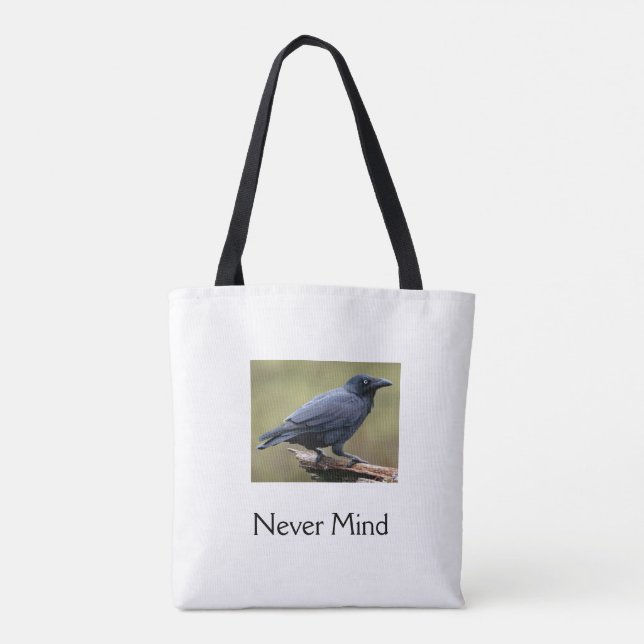Bag Edgar Allen Poe Raven Never Mind Tote (Dos)