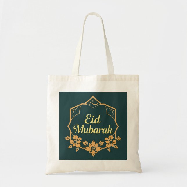 Bag Elegant Minimalist Eid Mubarak Tote  (Devant)