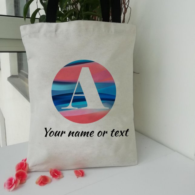 Bag Élégant simple monogramme avec la lettre A Tote (Créateur téléchargé)