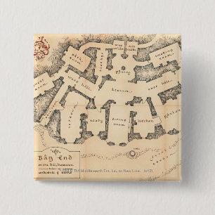 Bag End 2 Inch Square Button